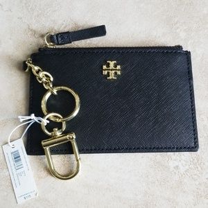 *NEW* Tory Burch Emerson Card Case Key FOB Wallet